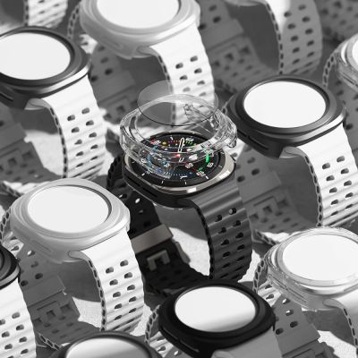 8. Ringke Slim & Tempered Glass Case + Glas-Set für Samsung Galaxy Watch Ultra 47 mm – Transparent