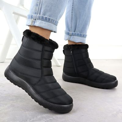 3. Damen-Schneestiefel, flach und gefüttert, schwarz, Potocki SU33069