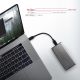 7. AXAGON EEM2-SG2 RAW BOX Externes Gehäuse für M.2-SSD, USB-C 3.2 Gen 2 – silber