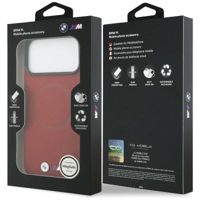 8. BMW M FW MagSafe Hülle mit Metalllogo für iPhone 17 Pro Max – Rot