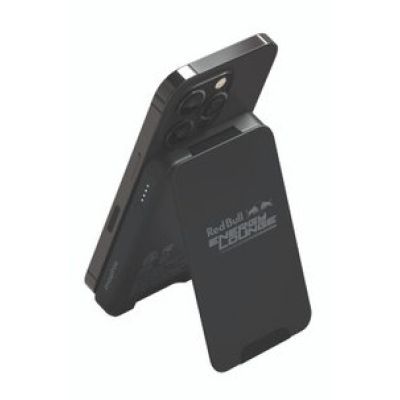 2. Mophie Snap+ Powerstation Mini Stand Red Bull Racing – magnetische 5000-mAh-Powerbank mit Standfuß, kompatibel mit MagSafe (1x USB-C-Anschluss) (schwarz)