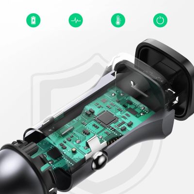 14. Ugreen CD130 USB-A / USB-C 30W Autoladegerät - Grau