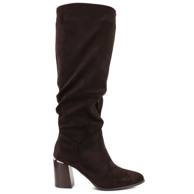 2. Damenstiefel mit Blockabsatz in Schokoladenbraun Jezzi MR2623-7