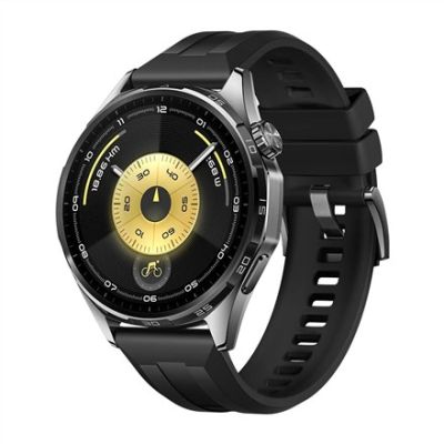4. Huawei WATCH GT 6 46 mm Smartwatch mit GPS und AMOLED-Display, wasserdicht, Schwarz