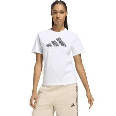 adidas Damen-T-Shirt mit Tiermotiv, Weiß, KT9719