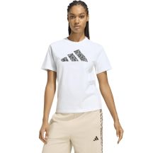 adidas Damen-T-Shirt mit Tiermotiv, Weiß, KT9719