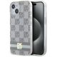 DKNY IML Checkered Mono Pattern & Printed Stripes MagSafe-Hülle für iPhone 15 / 14 / 13 – Beige