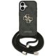 Guess 4G Big Logo Cord Strap Crossbody Case für iPhone 17 - Schwarz