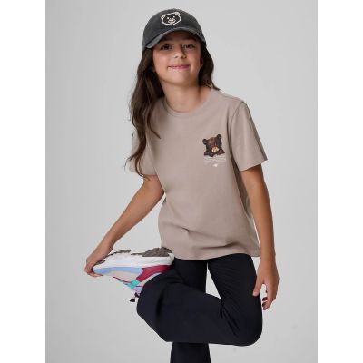 Mädchen-T-Shirt mit Aufdruck, regulär, Größe 4F 4FJKAW26TTSHF4424-83S