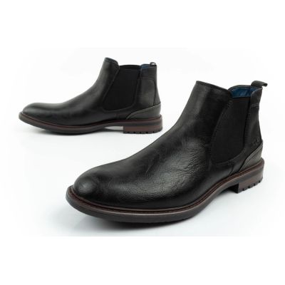 8. Wrangler Randy Herren Schuhe Chelsea Boots elegant modisch Slip-On Schwarz