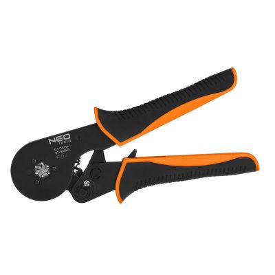 8. Crimpzange für Aderendhülsen, 6 Matrizen, Durchmesser der Aderendhülsen: 0,1–16 mm²