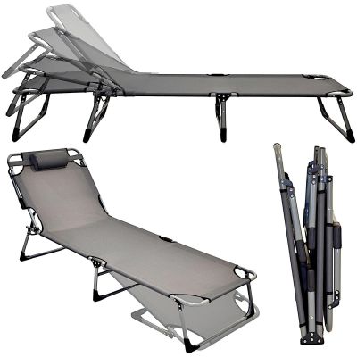 29. FALTBARES CAMPINGBETT, 3-POSITIONEN, 188 X 73 X 28 CM, DUNKELGRAU