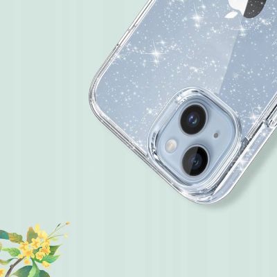 4. Tech-Protect FlexAir Hybrid-Hülle für Samsung Galaxy S23 FE – transparent und glitzernd