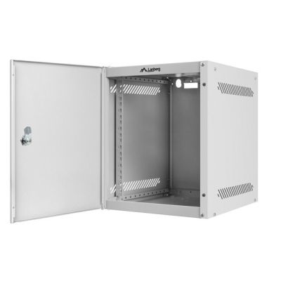 LANBERG Wandregalschrank 10" 6U 280x310 GRAU, Metalltüren (zerlegt verpackt) WF10-2306-00S