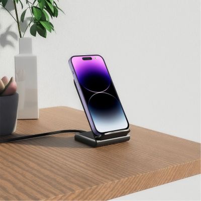 3. Tech-Protect QI15W-S2 15W induktives Ladegerät in Form eines Ständers - Schwarz