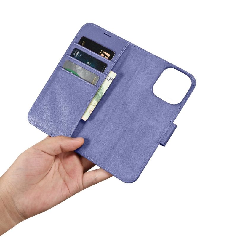 14. iCarer Wallet Case 2in1 Cover iPhone 14 Pro Anti-RFID Leder Flip Case Hellviolett (WMI14220726-LP)