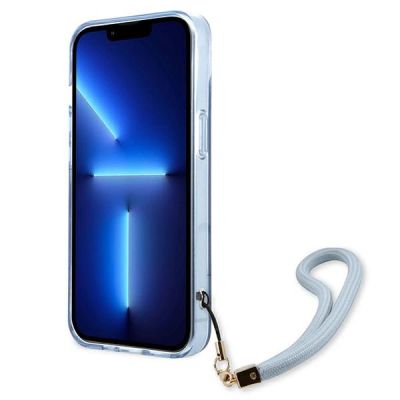 5. Guess GUHCP13MHTSGSB iPhone 13 6.1 "blau / blau Hardcase Translucent Stap