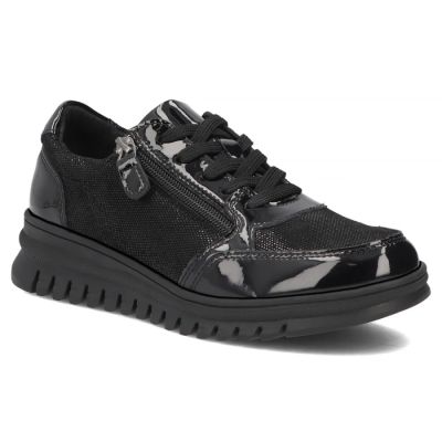 Filippo DP8105 Keilschuhe aus Lackleder in Schwarz