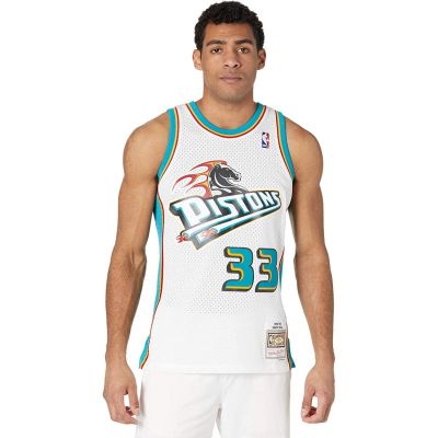 2. Mitchell & Ness Herren Detroit Pistons NBA Swingman Road Trikot Pistons 98 Grant Hill SMJYCP19211-DPIWHIT98GHI