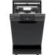Freistehender Geschirrspüler MPM-45-ZMF-02, schwarz, 45 cm, automatische Öffnung, Aqua Stop