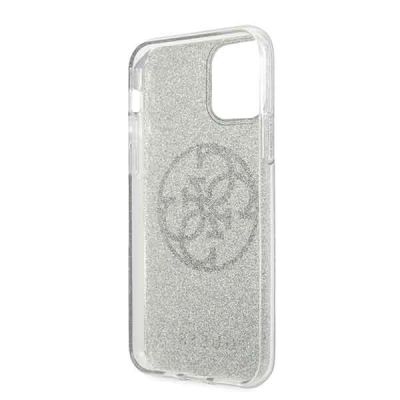 4. Guess GUHCN58PCUGLKA iPhone 11 Pro khakifarbene Hartschale 4G Circle Glitter