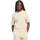 adidas Damen-T-Shirt mit kleinem Logo, cremefarben, KT0302