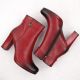 3. Damen-Stiefeletten mit Blockabsatz, warm gefüttert, rot M.Daszyński AF125-22