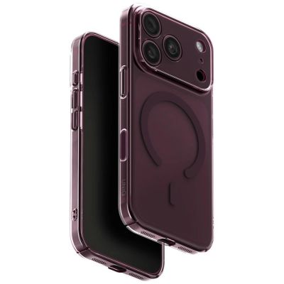 Uniq Airsuit Magclick Ladehülle für iPhone 18 Pro / 17 Pro - bordeauxrot