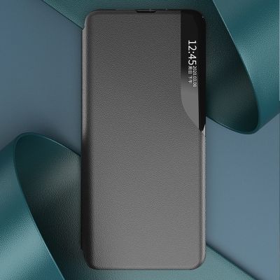 5. Eco Leather View Case Hülle für Samsung Galaxy S24 FE mit Klappe und Ständer – Schwarz