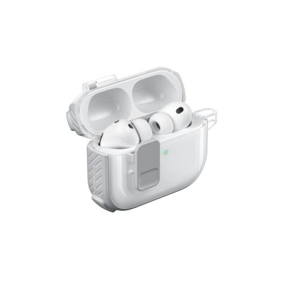 7. AmazingThing Titan Pro Mag Hülle, transparent, für AirPods Pro 3 – Weiß