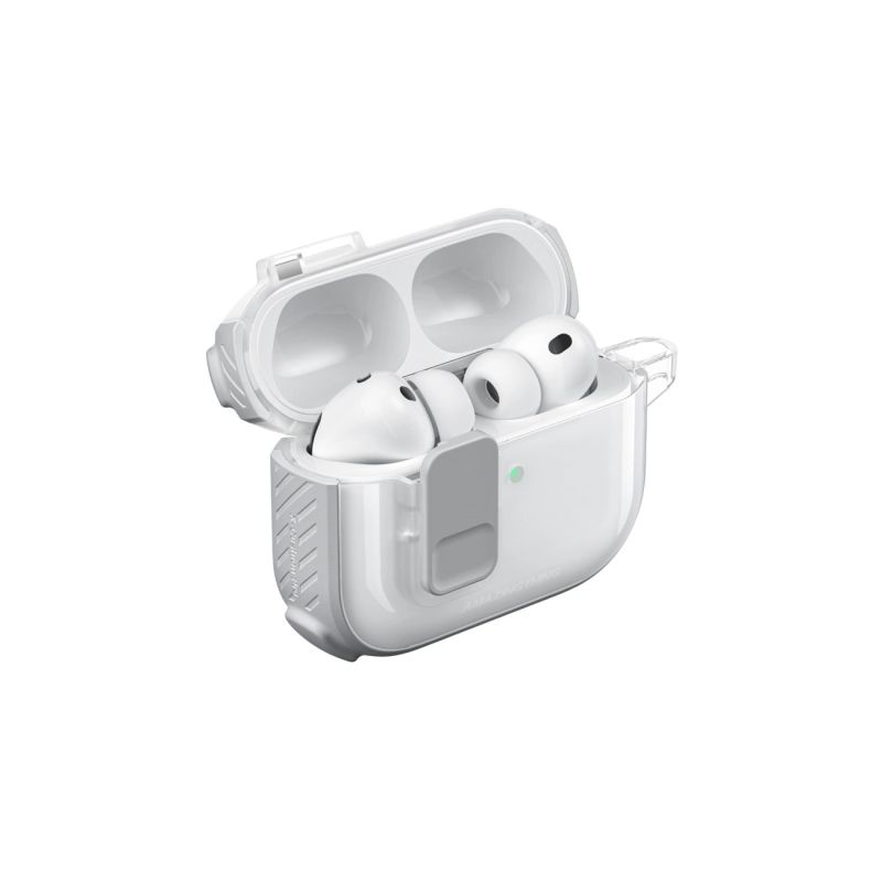 7. AmazingThing Titan Pro Mag Hülle, transparent, für AirPods Pro 3 – Weiß