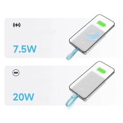 8. Cuktech CP132ML 10000 mAh Magnetische Powerbank – Weiß