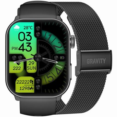 Herren-Smartwatch GRAVITY GT28-1 Armband + Armband Schwarz