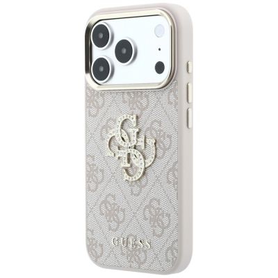 2. Guess 4G & Big Strass Logo Hülle für iPhone 17 Pro / 18 Pro - Pink