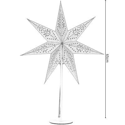 6. DEKORATIVE STEHLEUCHTE STERN 65 CM E14 GOLD