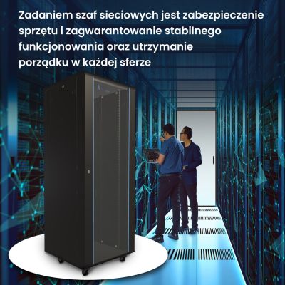 8. Extralink Rack-Schrank 32U 600x1000 Schwarz Standgerät