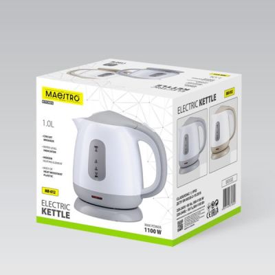 10. Elektrischer Wasserkocher 1L 1100W MR-012-GREY MAESTRO