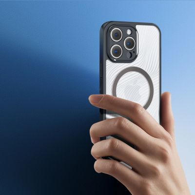 5. Gepanzerte Hülle für iPhone 14 Pro kompatibel mit MagSafe Dux Ducis Aimo Mag – schwarz