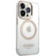 4. Guess Metal Outline Magsafe iPhone 15 Pro Max Hülle - Gold