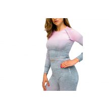 GymHero Ombre Rushguard Langarmshirt LONG-MILKSHAKE Pink L