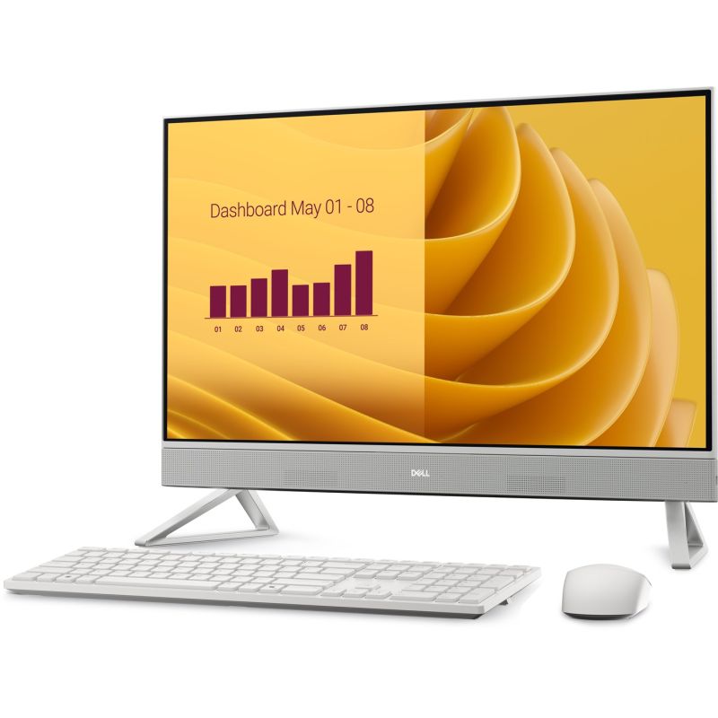 3. Dell 27 AiO EC27250 i5-1334U 27,0" FHD Matt 16GB DDR5 SSD512 Iris Xe Grafikkarte 5MP Kamera WLAN+BT Tastatur mit Hintergrundbeleuchtung Windows 11 Pro 3 Jahre ProSupport