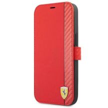 Ferrari FESAXFLBKP13SRE iPhone 13 mini 5.4" rot/rotes Buch On Track Carbon Stripe