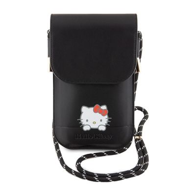 2. Hello Kitty Daydreaming Cord-Tasche aus Leder – Schwarz