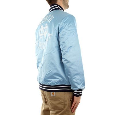 4. Mitchell & Ness NCAA Schwere Satinjacke der University of North Carolina OJBF3413-UNCYYPPPLTBL