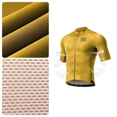 5. Rockbros 15120014025 ROAD TO SKY Herren-Radtrikot Kurzarm L - Gelb