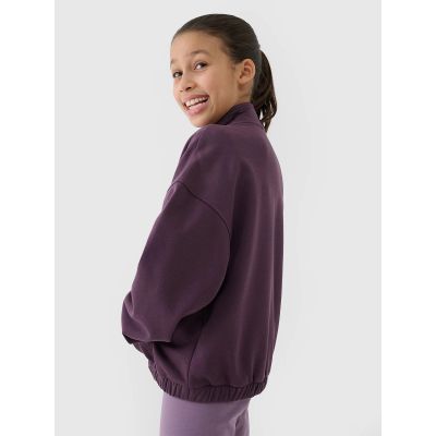 2. Mädchen Sweatshirt ohne Reißverschluss, ohne Kapuze 4F 4FJRSS25TSWSF2058-50S