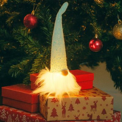 5. Dekorative LED-Weihnachtsmannfigur, 25 cm, blau