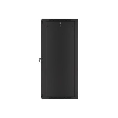 12. Lanberg WF01-6627-10B einteiliger Schrank (27 HE; 1300 mm / 600 mm / 600 mm; Wandmontage; Glas; 19 Zoll; schwarz)