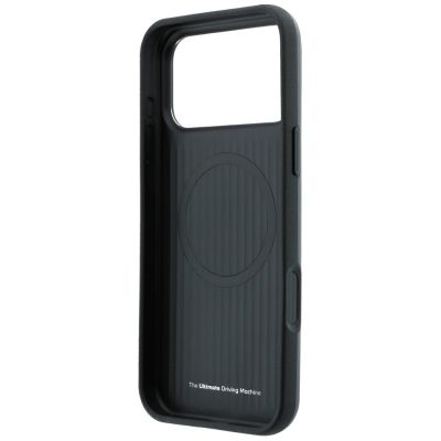 7. BMW M Blue Perfo Metal Logo MagSafe Hülle für iPhone 18 Pro / 17 Pro - Grau