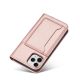 6. Magnetkartenhülle für iPhone 12 Pro Max Tasche Kartenetui Kartenhalter Pink